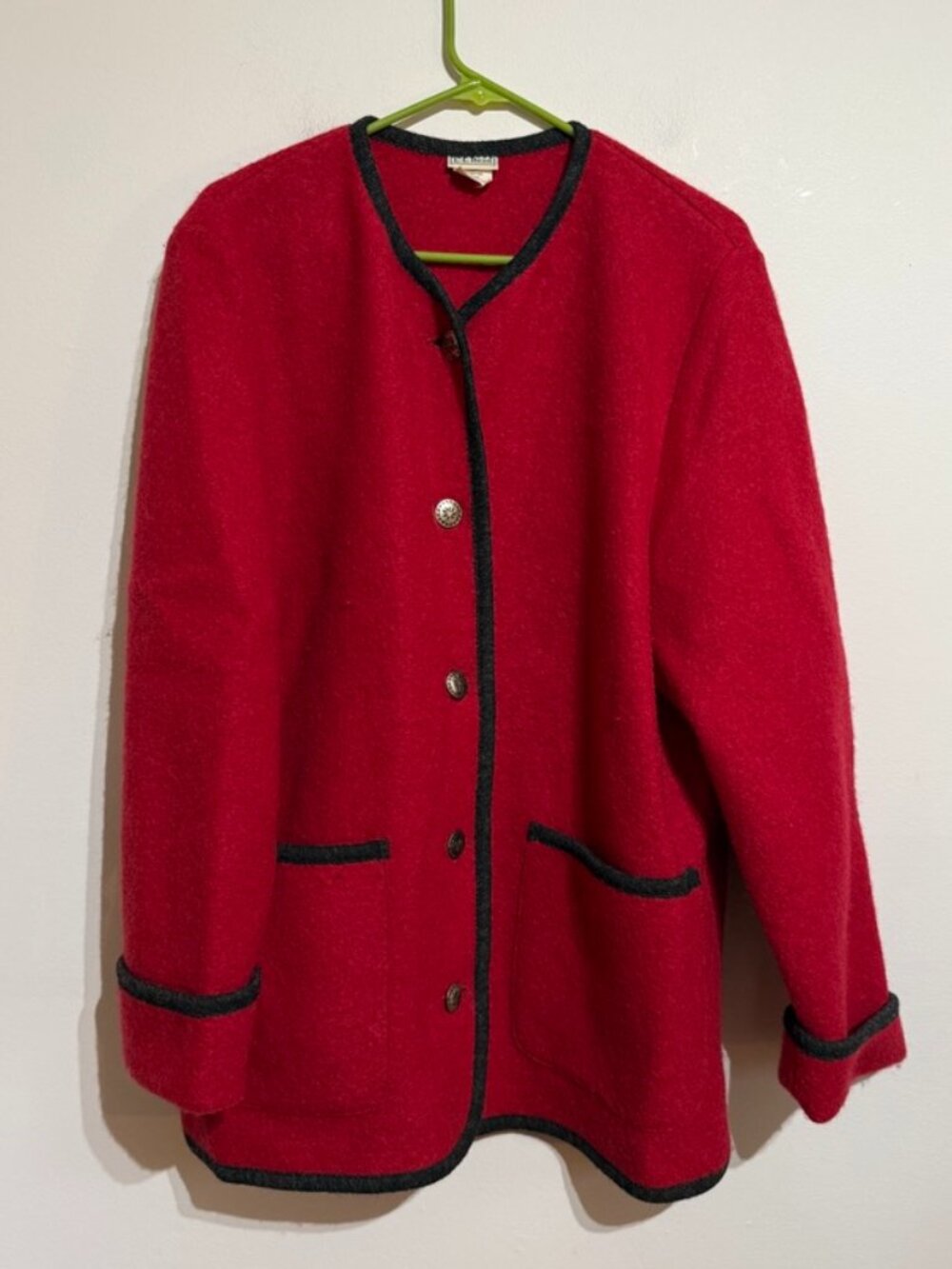 Vintage LL Bean Austrian Wool Coat, Large